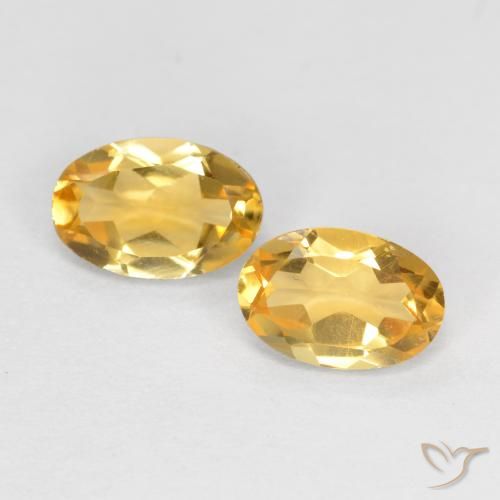 0.80ctw Natürlicher Golden Citrin, Oval, VVS-VS