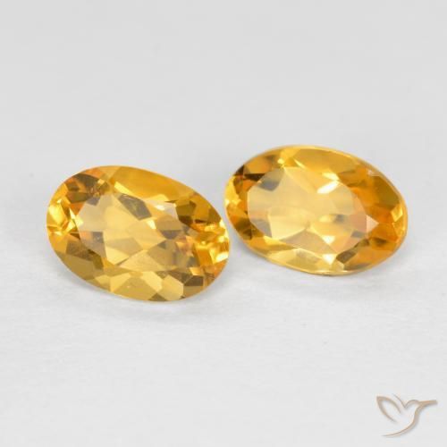 0.83 ct natürliche Mittel-Dunkelgold Citrin-Edelsteine, Oval, VVS-VS