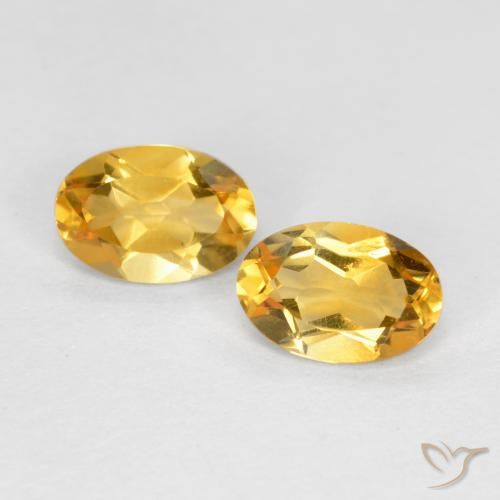 0.74ctw Natürlicher Mittleres Gold Citrin, Oval, VVS-VS