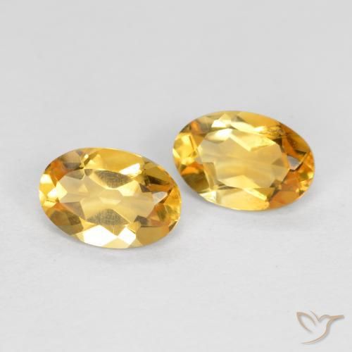 0.74 ct natürliche Mittleres Gold Citrin-Edelsteine, Oval, VVS-VS