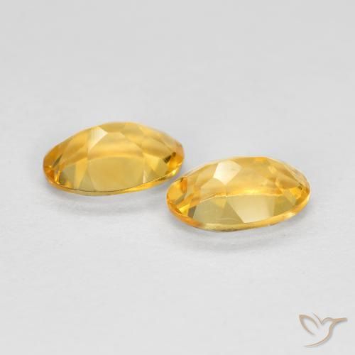 0.74 ct natürliche Mittleres Gold Citrin-Edelsteine, Oval, VVS-VS