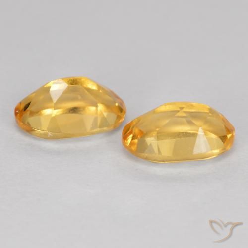 0.87 ct natürliche Tiefes Goldorange Citrin-Edelsteine, Oval, VVS-VS