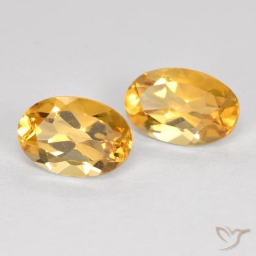 0.80 ct natürliche Tiefes Goldorange Citrin-Edelsteine, Oval, VVS-VS