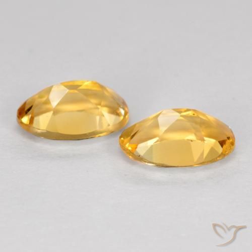 0.80 ct natürliche Tiefes Goldorange Citrin-Edelsteine, Oval, VVS-VS