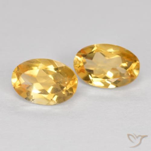0.82 ct natürliche Tiefes Goldorange Citrin-Edelsteine, Oval, VVS-VS
