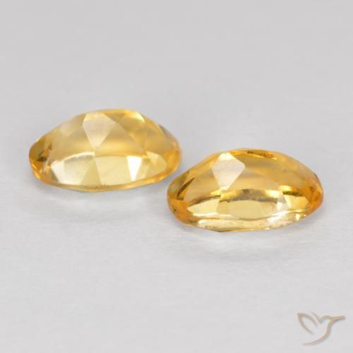 0.82 ct natürliche Tiefes Goldorange Citrin-Edelsteine, Oval, VVS-VS