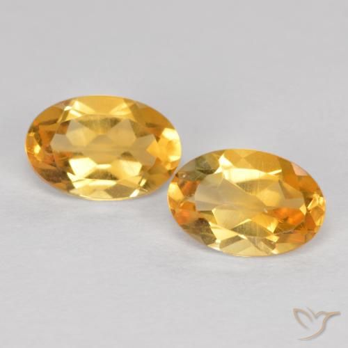0.80ctw Natürlicher Dunkelgolden Citrin, Oval, VVS-VS