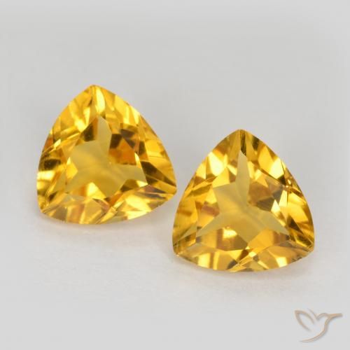 1.39ctw Natürlicher Helles Gold Citrin, Trillion, VS