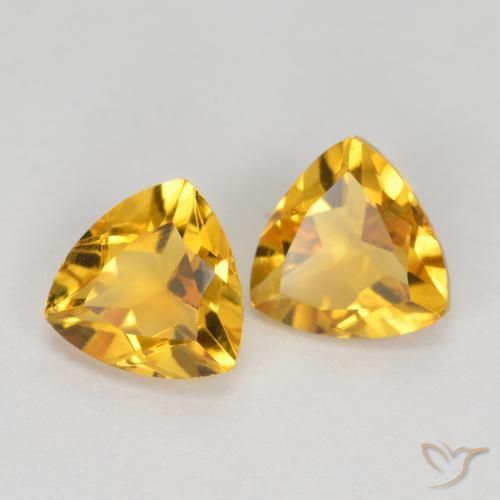 1.39 ct natürliche Helles Gold Citrin-Edelsteine, Trillion, VS