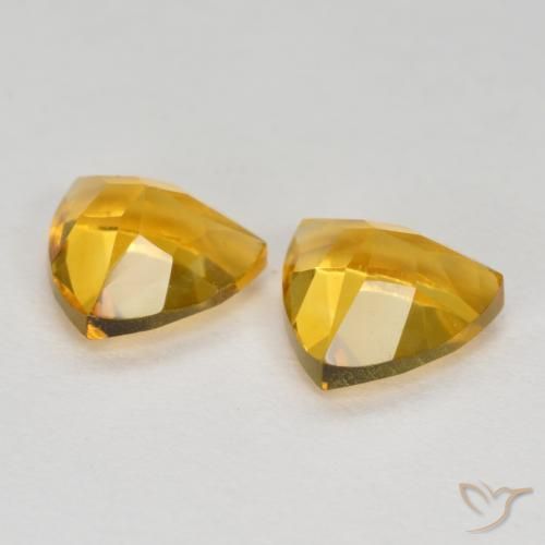1.39 ct natürliche Helles Gold Citrin-Edelsteine, Trillion, VS