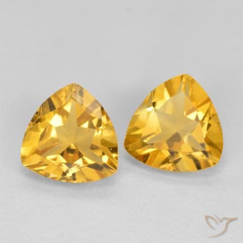 1.22 ct natürliche Mittleres Gold Citrin-Edelsteine, Trillion, VVS-VS