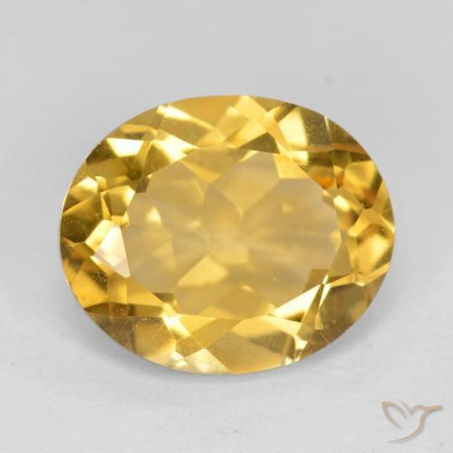 9,17 ctw natürlicher Mittelgold Citrin, Oval, VVS-VS