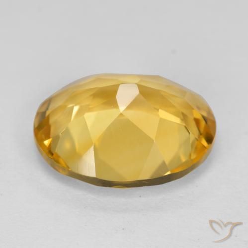 9,17 ctw natürlicher Mittelgold Citrin, Oval, VVS-VS