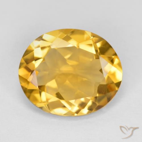 3.93ct Natürlicher gold-orange Citrin, Oval, VVS