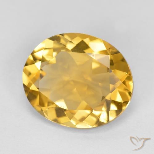 9,17 ctw natürlicher gold-orange Citrin, Oval, VVS