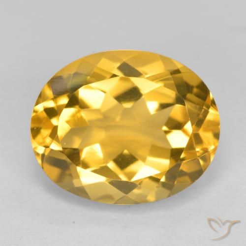 5.04ct Natürlicher gold-orange Citrin, Oval, VVS