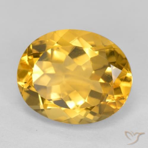 9,17 ctw natürlicher gold-orange Citrin, Oval, VVS