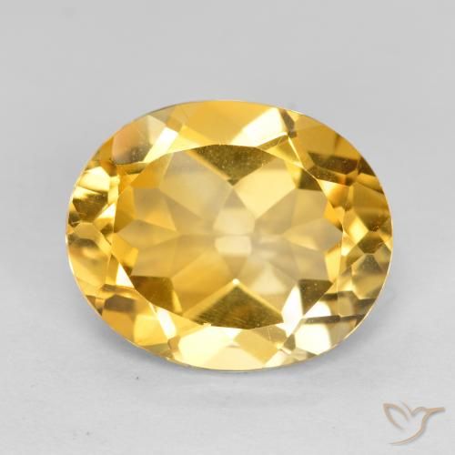 4.01ct Natürlicher gold-orange Citrin, Oval, VVS