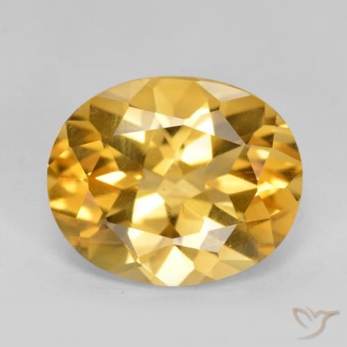 4.01ct Natürlicher Tiefes Gold Citrin, Oval, VS