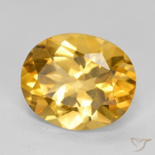9,17 ctw natürlicher Tiefes Gold Citrin, Oval, VS