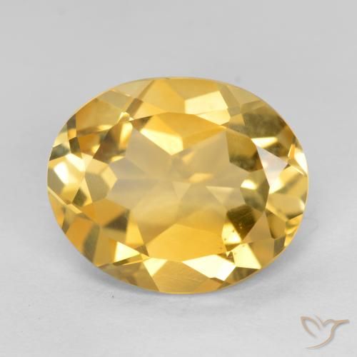 3.69ct Natürlicher gold-orange Citrin, Oval, VVS-VS