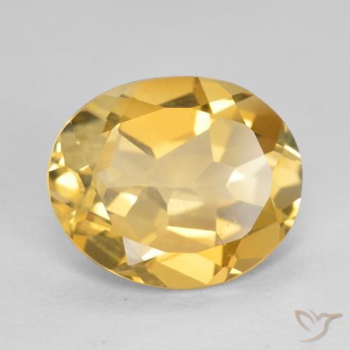 9,17 ctw natürlicher gold-orange Citrin, Oval, VVS-VS