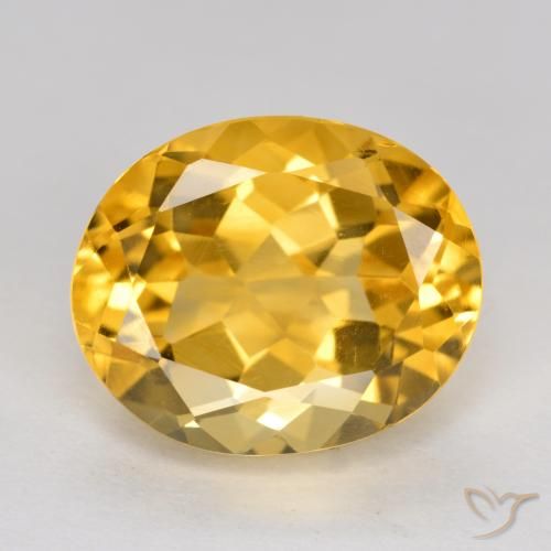 4.93ct Natürlicher gold-orange Citrin, Oval, VVS