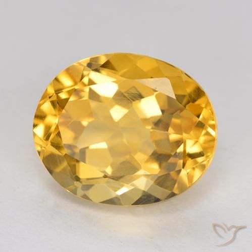9,17 ctw natürlicher gold-orange Citrin, Oval, VVS