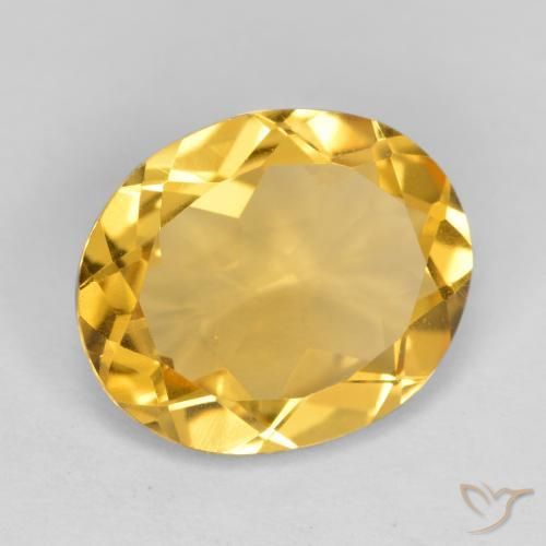 9,17 ctw natürlicher gold-orange Citrin, Oval, VVS-VS