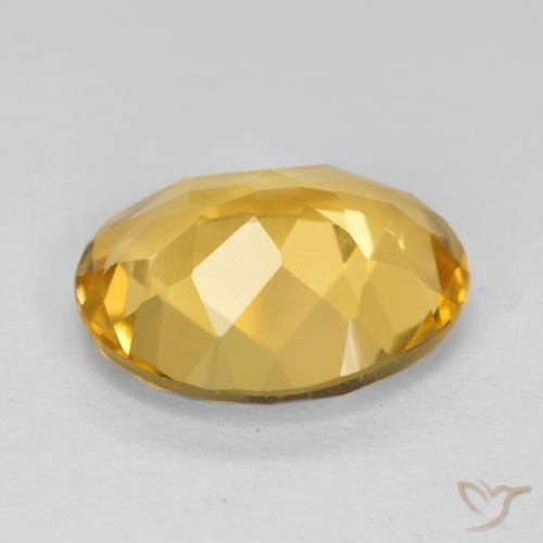 9,17 ctw natürlicher gold-orange Citrin, Oval, VVS-VS