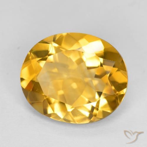 9,17 ctw natürlicher Golden Citrin, Oval, VVS