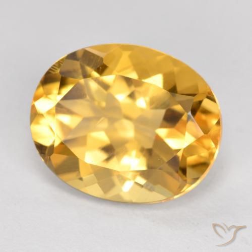 9,17 ctw natürlicher Mittel-Dunkelgold Citrin, Oval, VVS-VS