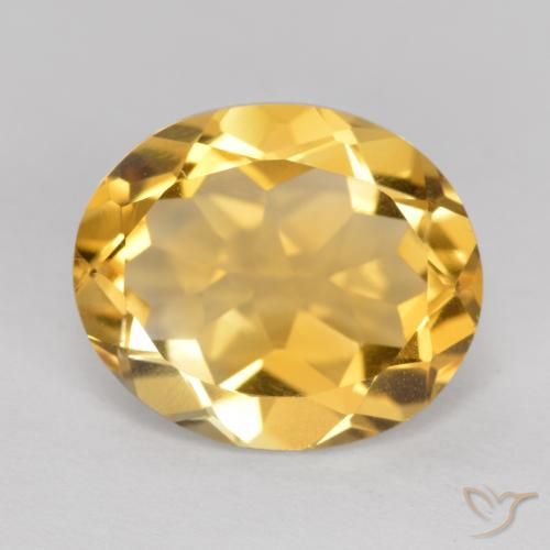 3.98ct Natürlicher Mittelgold Citrin, Oval, VVS