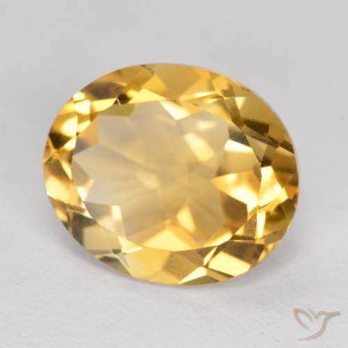 9,17 ctw natürlicher Mittelgold Citrin, Oval, VVS