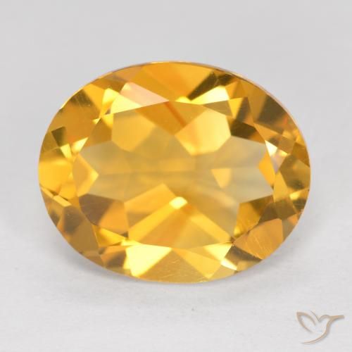 4.34ct Natürlicher Dunkelgolden Citrin, Oval, VVS-VS