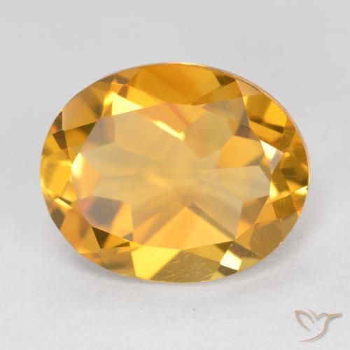 9,17 ctw natürlicher Dunkelgolden Citrin, Oval, VVS-VS