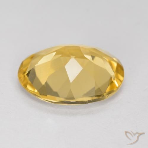 9,17 ctw natürlicher Golden Citrin, Oval, VVS-VS