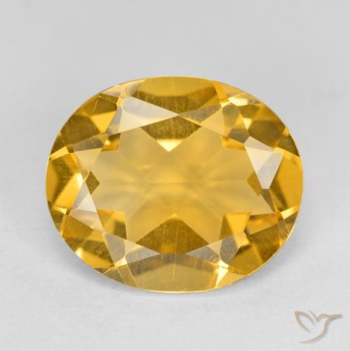 3.59ct Natürlicher Dunkelgolden Citrin, Oval, VVS-VS