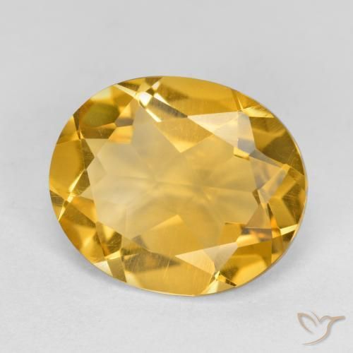 9,17 ctw natürlicher Dunkelgolden Citrin, Oval, VVS-VS