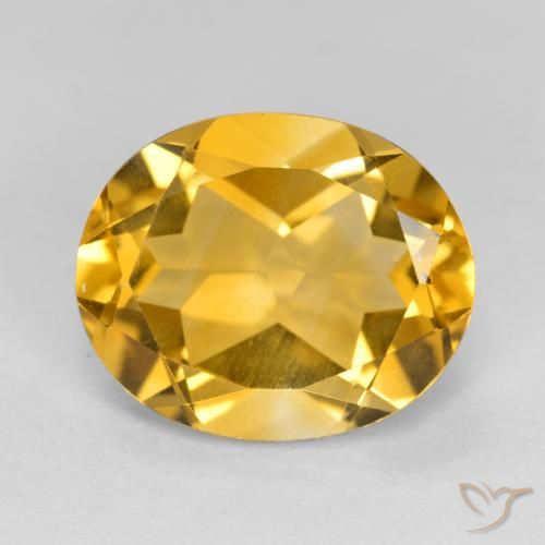 4.10ct Natürlicher Golden Citrin, Oval, VVS-VS