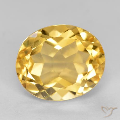 5.22ct Natürlicher Golden Citrin, Oval, VVS-VS