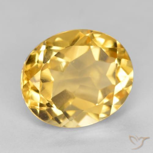 9,17 ctw natürlicher Golden Citrin, Oval, VVS-VS