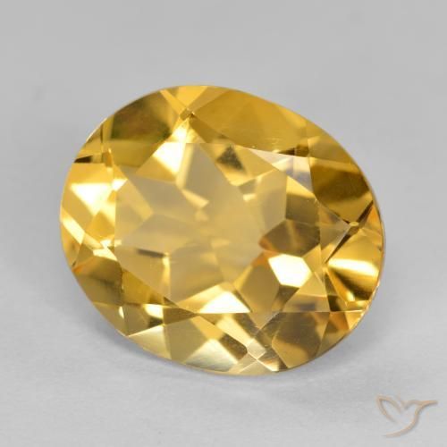 9,17 ctw natürlicher Mittelgold Citrin, Oval, VVS-VS