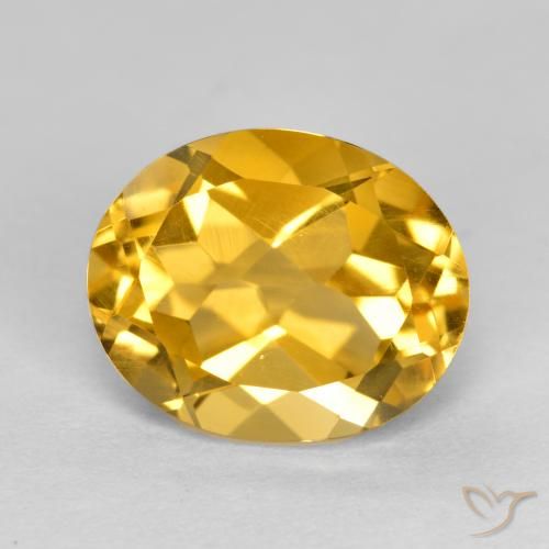 3.72ct Natürlicher Tiefes Gold Citrin, Oval, VVS-VS