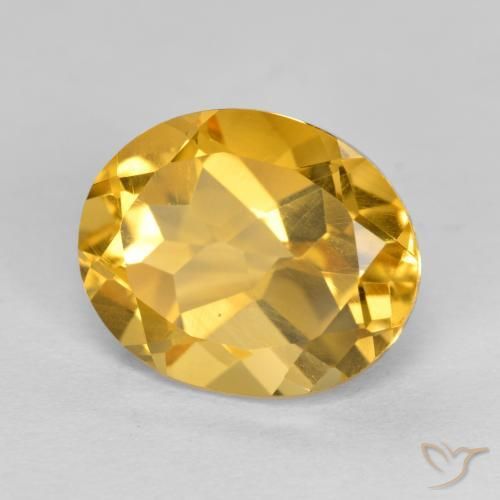 9,17 ctw natürlicher Tiefes Gold Citrin, Oval, VVS-VS