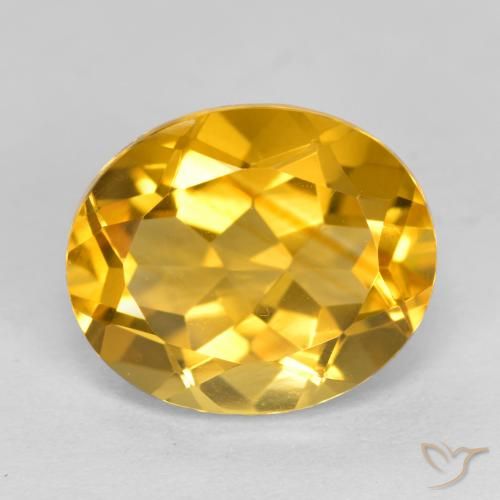 4.67ct Natürlicher Tiefes Gold Citrin, Oval, VVS-VS