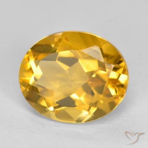 9,17 ctw natürlicher Tiefes Gold Citrin, Oval, VVS-VS