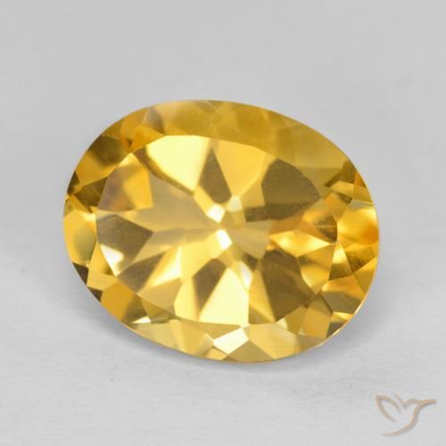 9,17 ctw natürlicher Tiefes Gold Citrin, Oval, VVS-VS