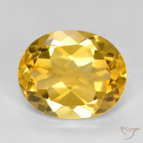 4.77ct Natürlicher Golden Citrin, Oval, VVS-VS