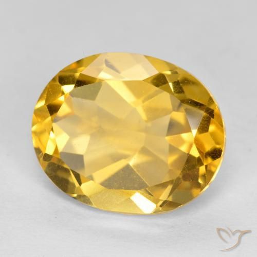 9,17 ctw natürlicher Golden Citrin, Oval, VVS-VS